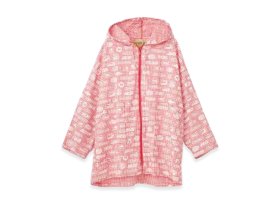 HYSTERIC GLAMOUR Women's HG Racing Pattern Gingham Check Hooded Blouson "Other Pink"