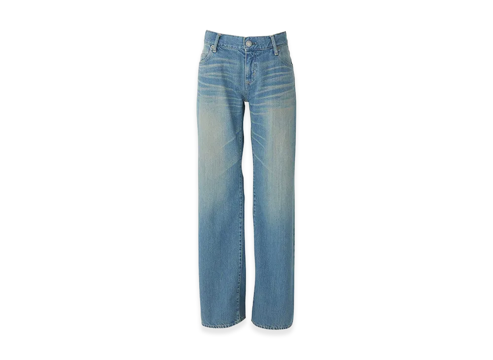 HYSTERIC GLAMOUR Women's Low-Rise Straight Denim Pants "Light Indigo Blue"
