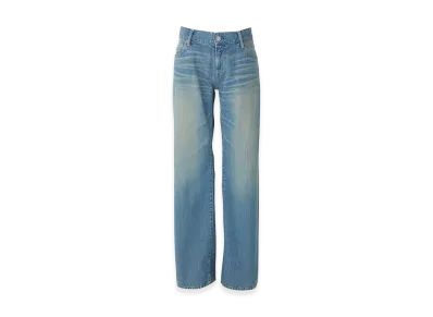 HYSTERIC GLAMOUR Women's Low-Rise Straight Denim Pants "Light Indigo Blue"