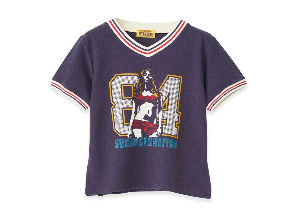 HYSTERIC GLAMOUR Women's 84 Sounds Tee "Other Navy"