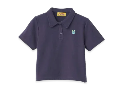 HYSTERIC GLAMOUR Women's HYS Mouse Embroidered Polo Shirt "Other Navy"