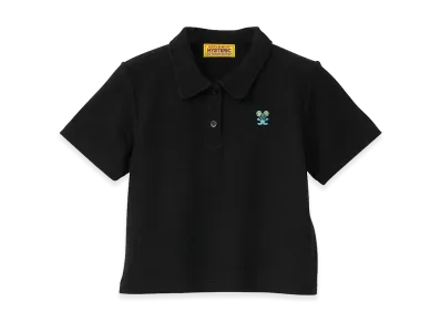 HYSTERIC GLAMOUR Women's HYS Mouse Embroidered Polo Shirt "Black"
