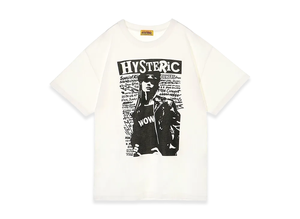 HYSTERIC GLAMOUR Women's Wow Girl Oversized Tee "White"