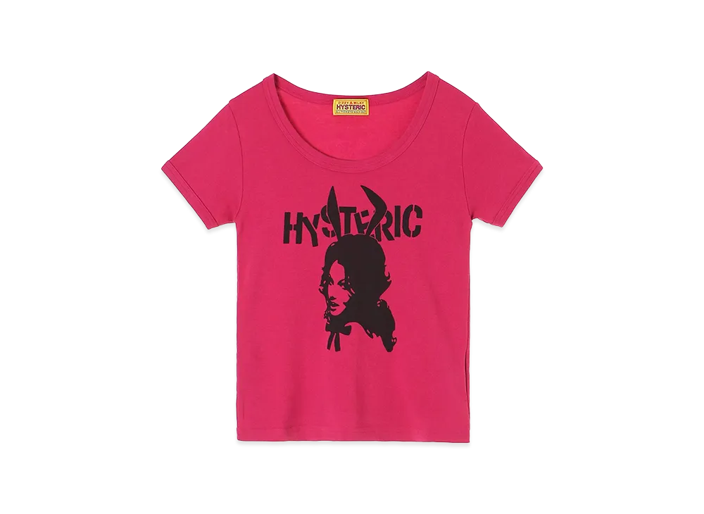 HYSTERIC GLAMOUR Women's Bunny Girl Baby Tee "Pink"