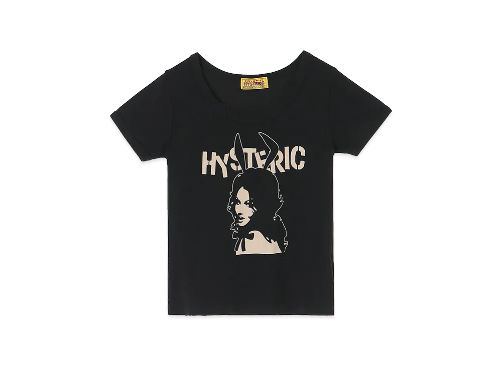 HYSTERIC GLAMOUR Women's Bunny Girl Baby Tee "Black"