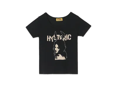 HYSTERIC GLAMOUR Women's Bunny Girl Baby Tee "Black"