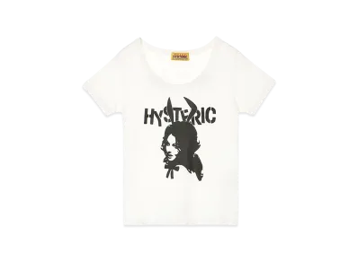 HYSTERIC GLAMOUR Women's Bunny Girl Baby Tee "White"