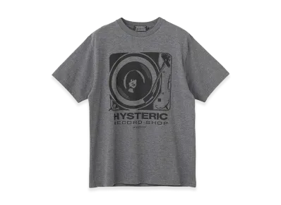 HYSTERIC GLAMOUR HYS Record Shop Tee "Top Gray"