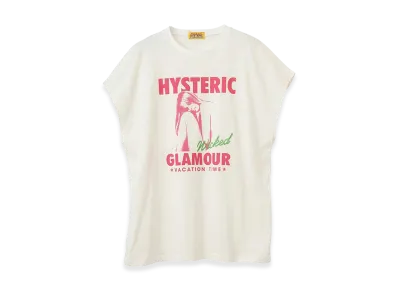 HYSTERIC GLAMOUR Women's Vacation Time T-Shirt "White"