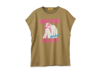 HYSTERIC GLAMOUR Women's Vacation Time T-Shirt "Khaki"