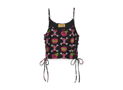 HYSTERIC GLAMOUR x Poison Candy Apple Women's Monogram Lace-Up Cropped Camisole "Black"