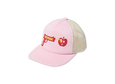 HYSTERIC GLAMOUR x Poison Candy Apple Women's Gun Shooting Apple "Love Is Pain" Mesh Cap "Pink"