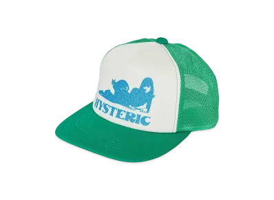HYSTERIC GLAMOUR Women's Black Cat Woman Mesh Cap "Green"