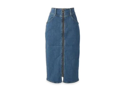 HYSTERIC GLAMOUR Women's Hysteric Glamour Front Zip Tight Denim Skirt "Light Indigo Blue"
