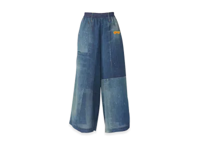 HYSTERIC GLAMOUR Women's Hysteric Glamour Denim Print Easy Pants "Other Blue"