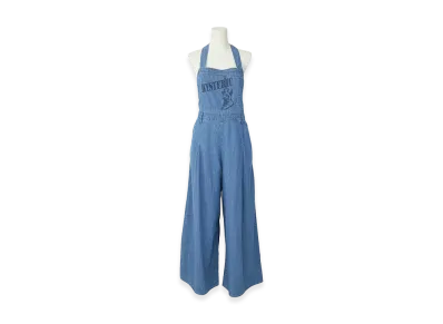 HYSTERIC GLAMOUR Women's Hysteric Glamour Guitar Girl Cotton Linen Denim Overalls "Light Indigo Blue"