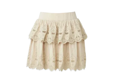 HYSTERIC GLAMOUR Women's Hysteric Glamour Skull Lace Scallop Embroidered Skirt "Beige"