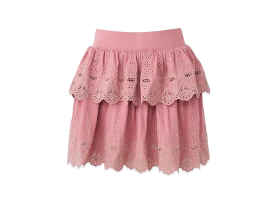 HYSTERIC GLAMOUR Women's Hysteric Glamour Skull Lace Scallop Embroidered Skirt "Pink"