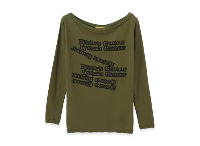 HYSTERIC GLAMOUR Women's Hysteric Glamour Typewriter Logo T-Shirt "Khaki"