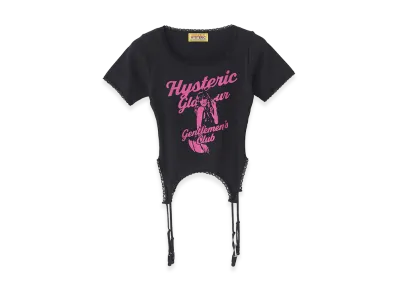 HYSTERIC GLAMOUR Women's Hysteric Glamour Gentlemen's Club Crop T-Shirt "Black"