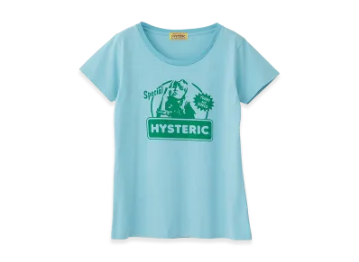 HYSTERIC GLAMOUR Women's Hysteric Glamour Hys Special Recipe T-Shirt "Blue"