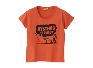 HYSTERIC GLAMOUR Women's Hysteric Glamour Hysteric Club Crop T-Shirt "Orange"
