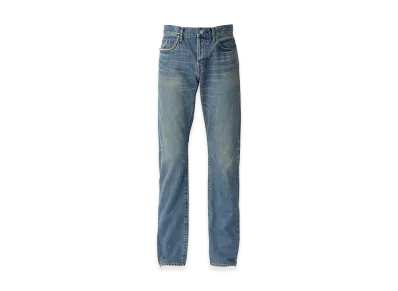 HYSTERIC GLAMOUR Hys SP Processed Slim Straight Denim Pants "Light Indigo Blue"