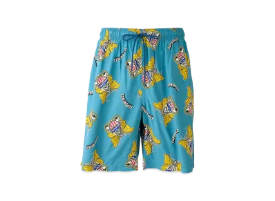 HYSTERIC GLAMOUR Levitated Girl Easy Shorts "Other Blue"