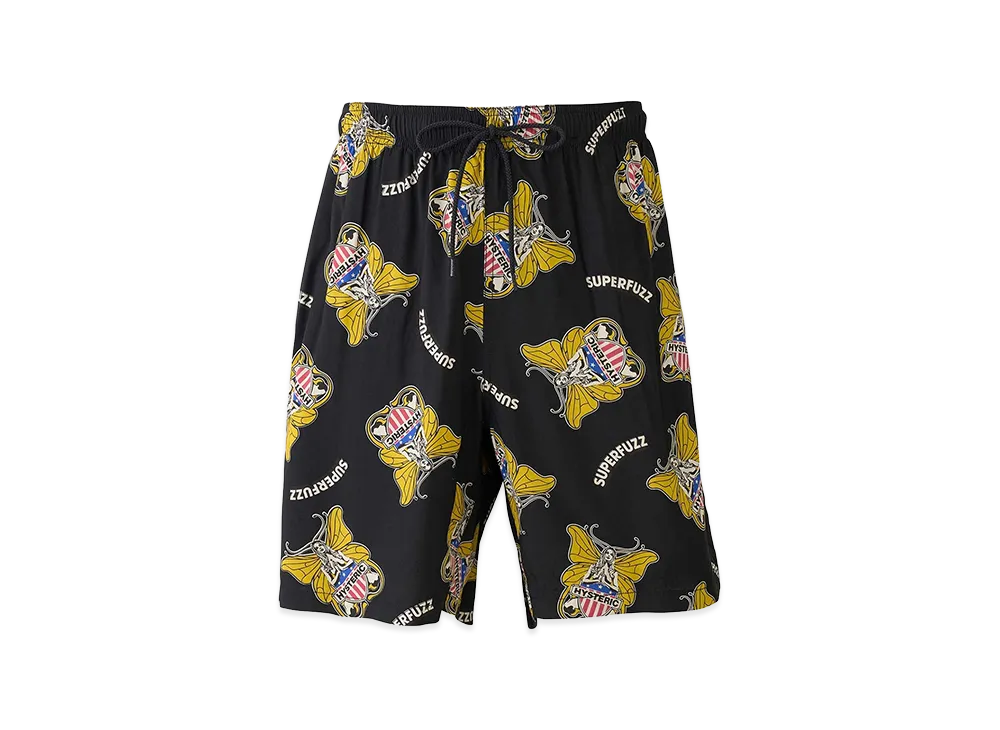 HYSTERIC GLAMOUR Levitated Girl Easy Shorts "Other Black"