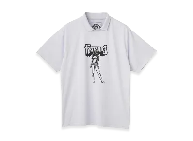 HYSTERIC GLAMOUR Bad Ass Mama Polo Neck Functional T-Shirt "Gray"