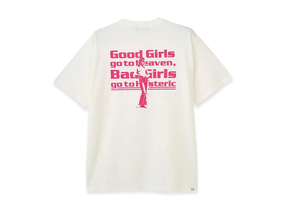 HYSTERIC GLAMOUR Good Bad Girls T-Shirt "White"
