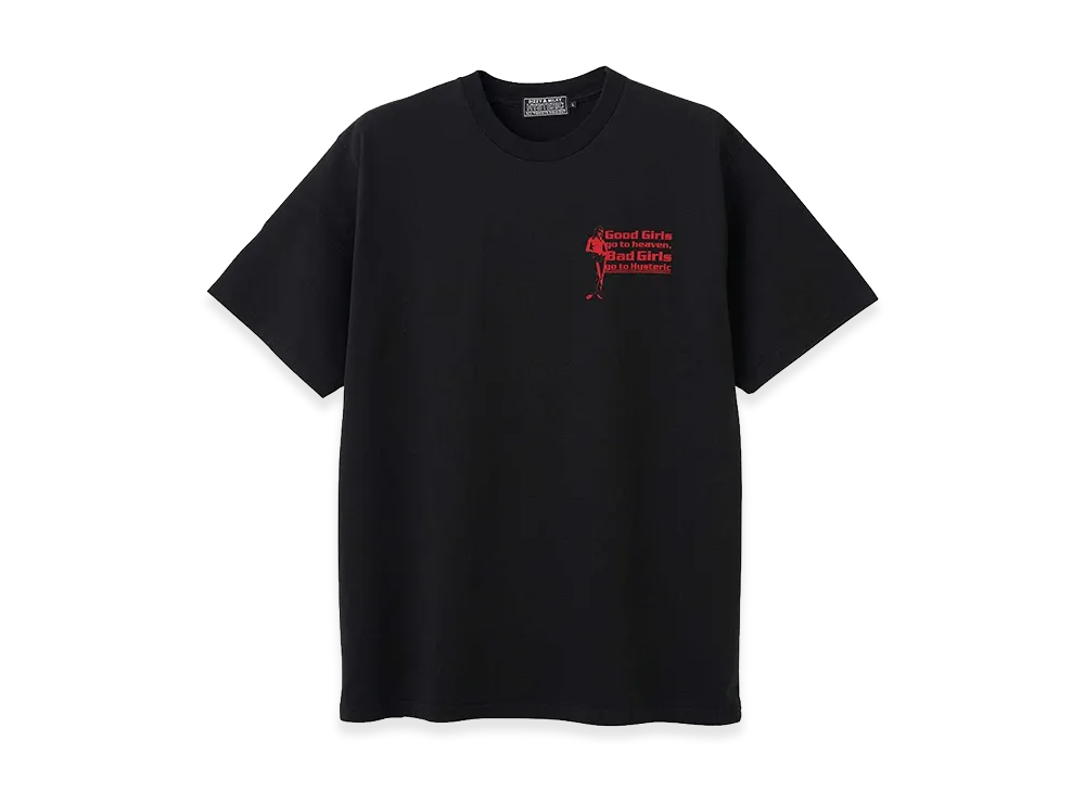 HYSTERIC GLAMOUR Good Bad Girls T-Shirt "Black"