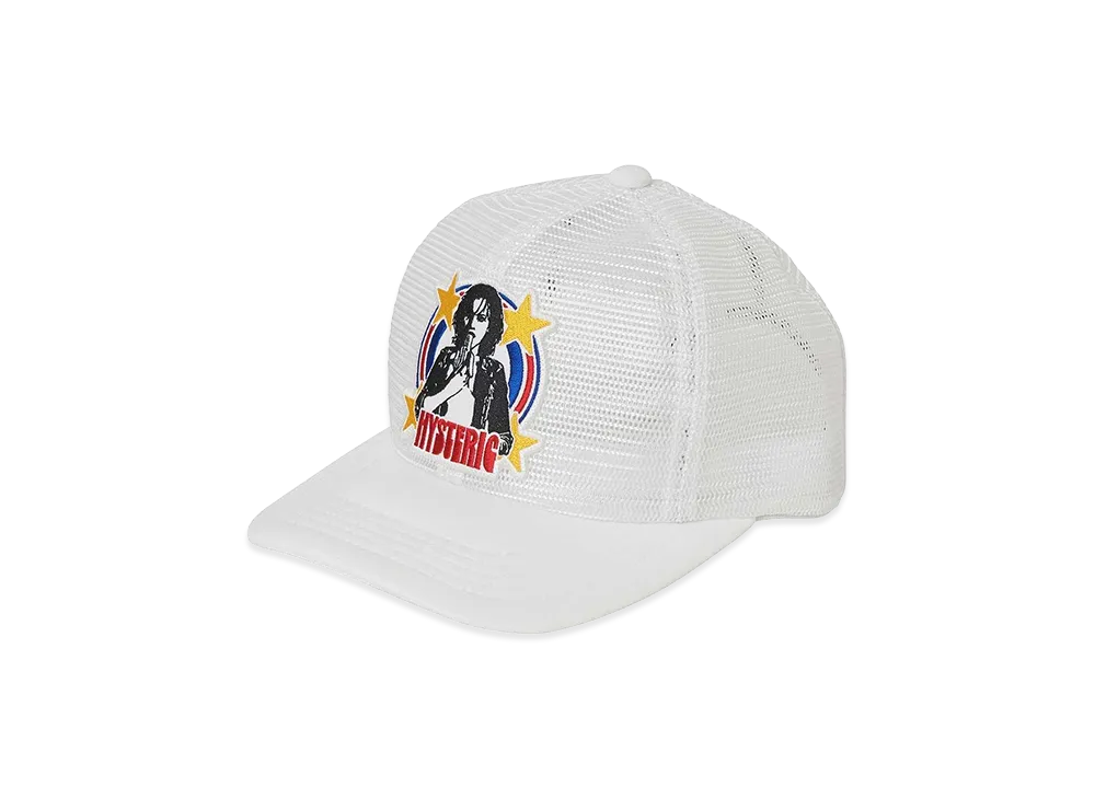 HYSTERIC GLAMOUR Woman Banana Patch All Mesh Cap "White"