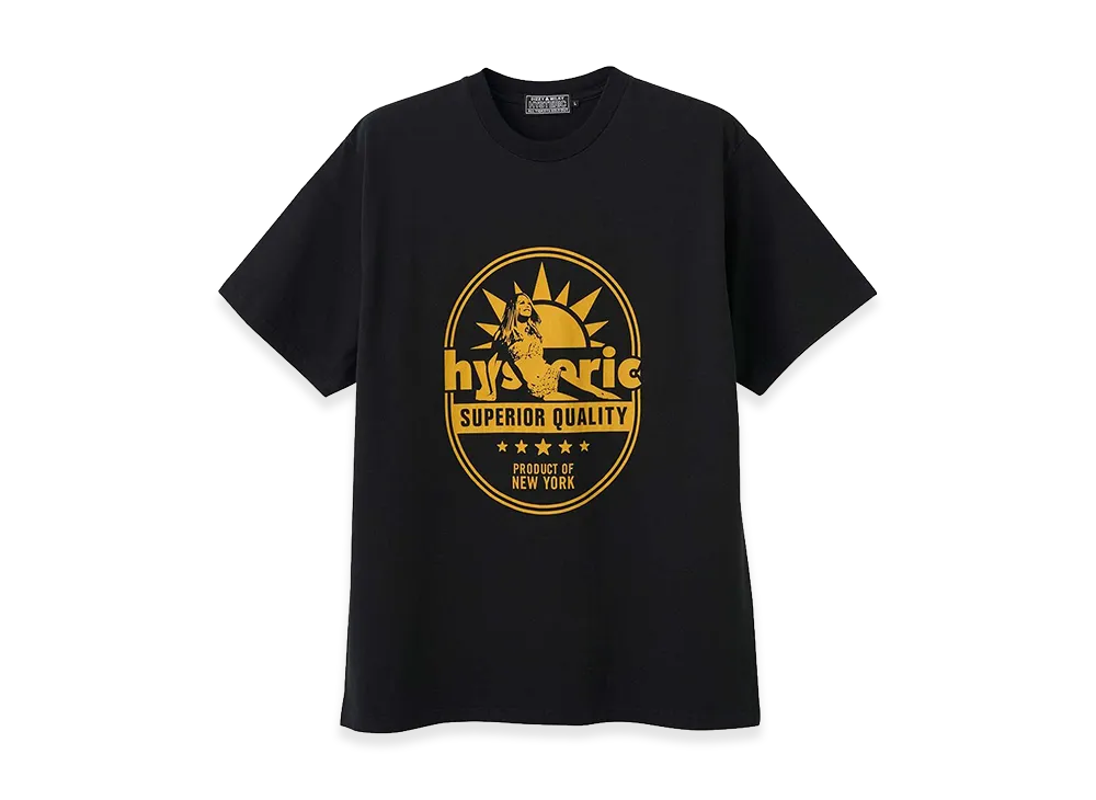 D (傷や汚れあり)】DEVIL 総柄切替 プリント 半袖Tシャツ