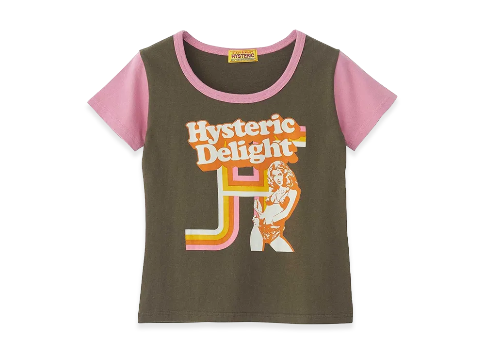 HYSTERIC GLAMOUR Women's Hysteric Delight Baby Tee "Brown"