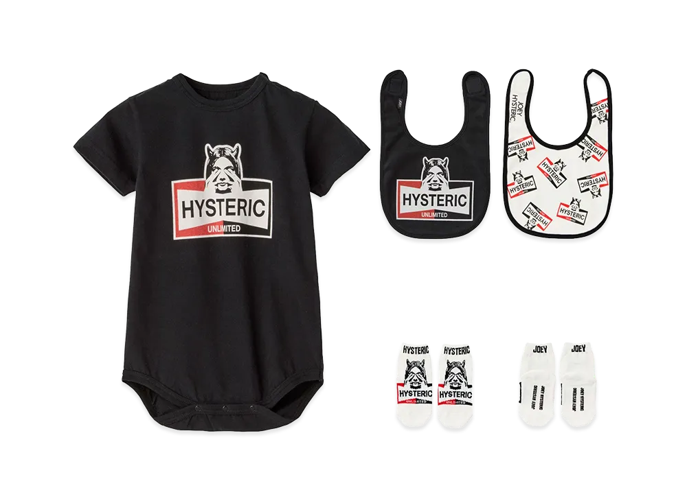HYSTERIC GLAMOUR Kids Hysteric Unlimited Baby Gift Set "Black"