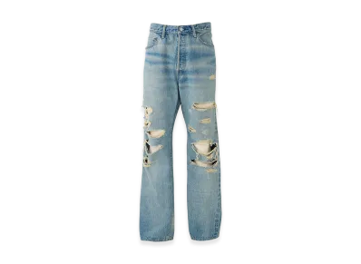 HYSTERIC GLAMOUR Cmr Processed Straight Denim Pants "Light Indigo Blue"