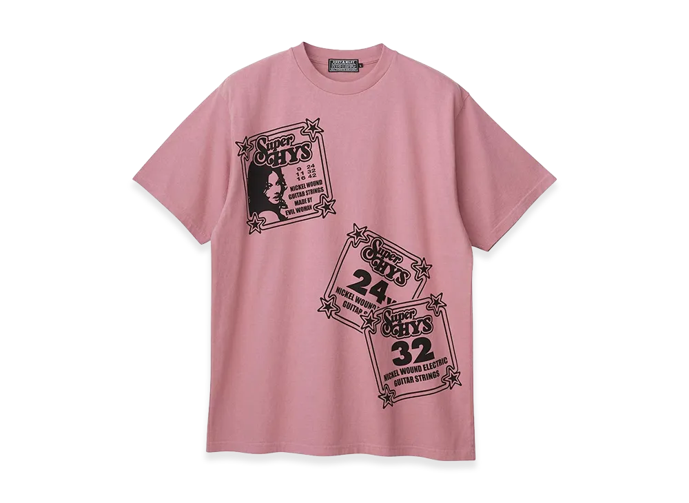 HYSTERIC GLAMOUR HG Guitar Strings T-Shirt "Pink"