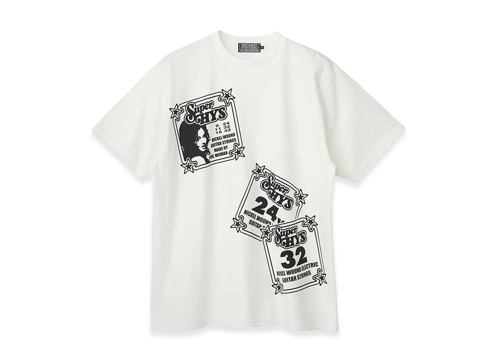 HYSTERIC GLAMOUR HG Guitar Strings T-Shirt "White"