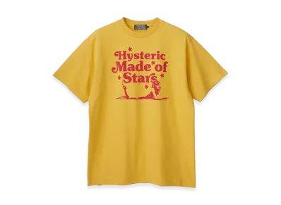 HYSTERIC GLAMOUR Made Of Stars T-Shirt "Yellow"