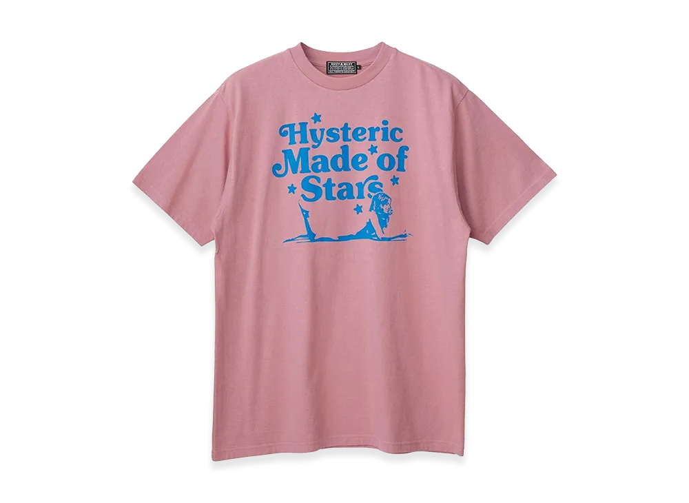 HYSTERIC GLAMOUR Made Of Stars T-Shirt "Pink"
