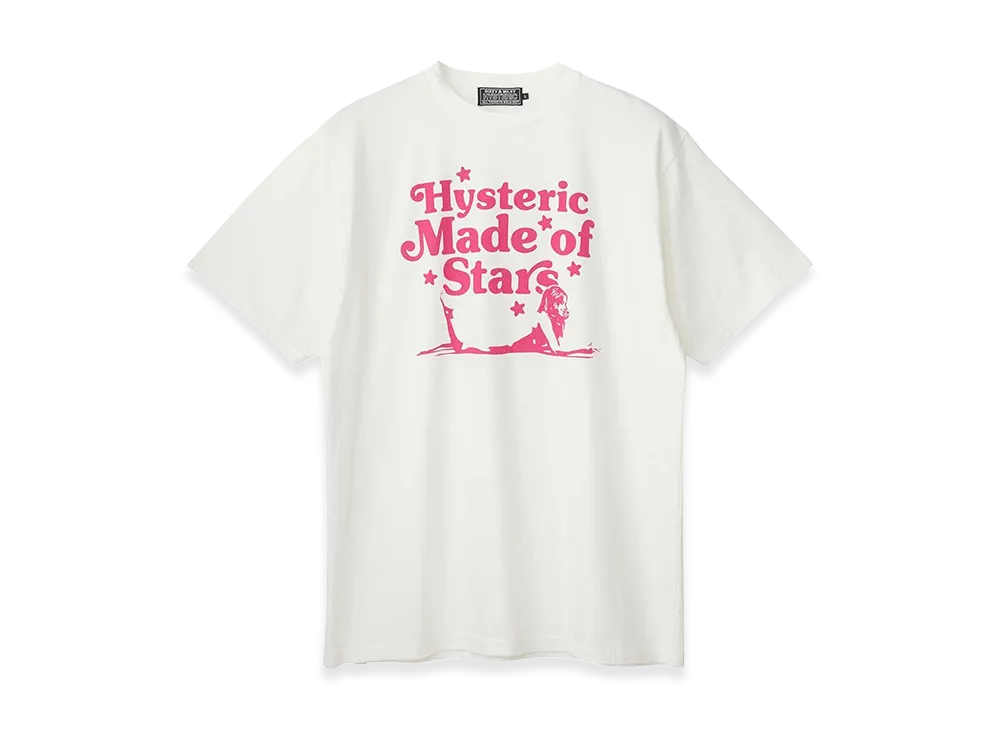 HYSTERIC GLAMOUR Made Of Stars T-Shirt "White"