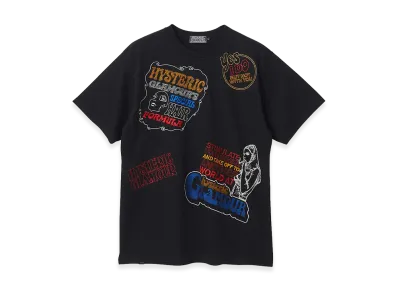HYSTERIC GLAMOUR Hysteric Scratch Embroidered T-Shirt "Black"