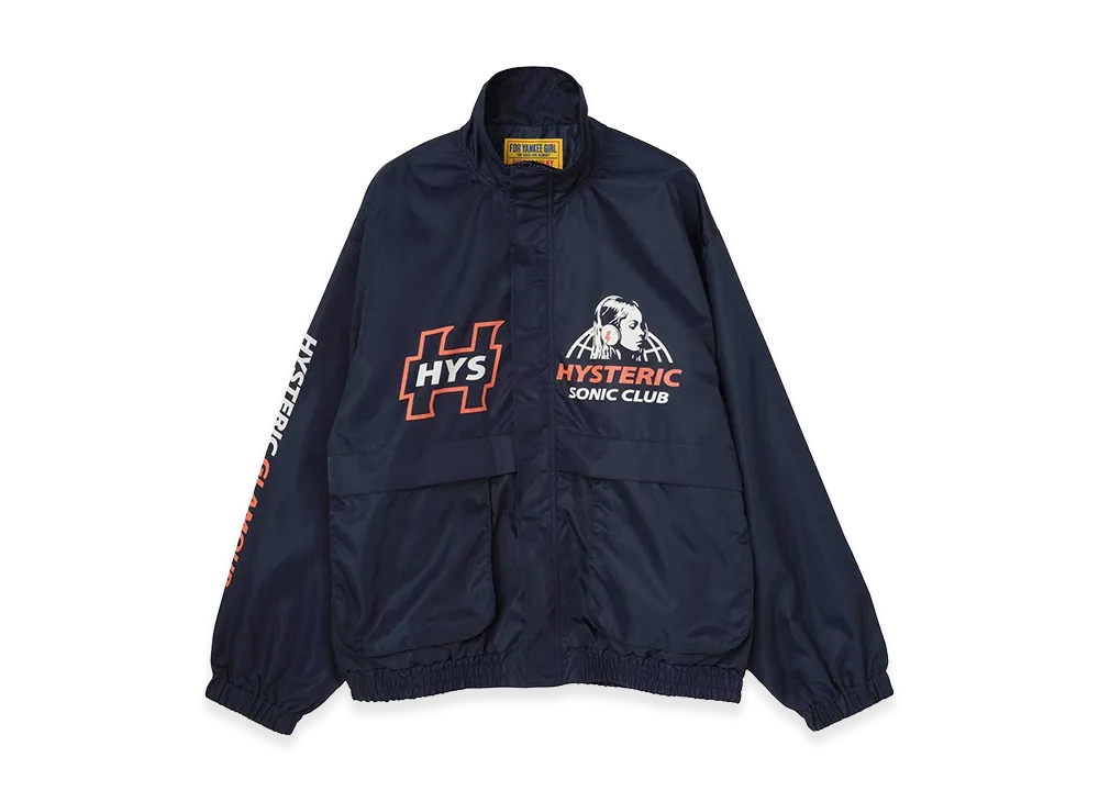HYSTERIC GLAMOUR Women's Hysteric Sonic Club Stand Collar Blouson "Navy"