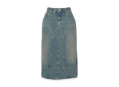 HYSTERIC GLAMOUR Women's Double Knee Denim Skirt "Light Indigo Blue"