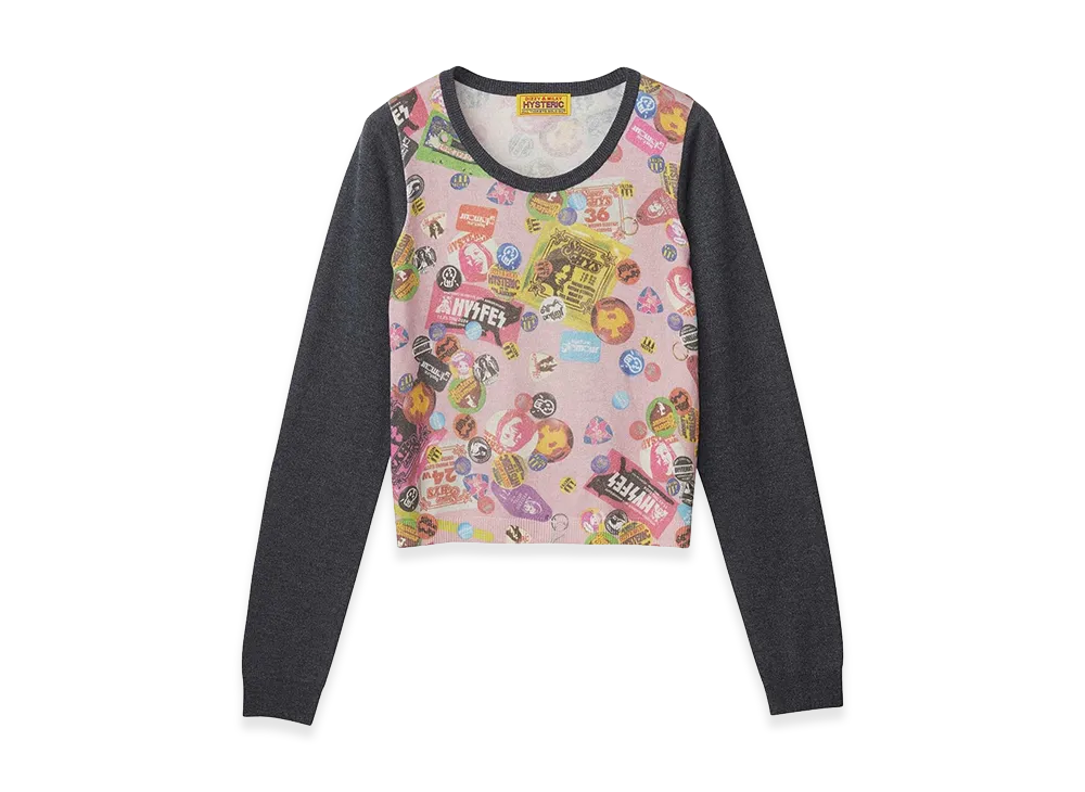 HYSTERIC GLAMOUR Women's Guitar Days Pullover "Black"