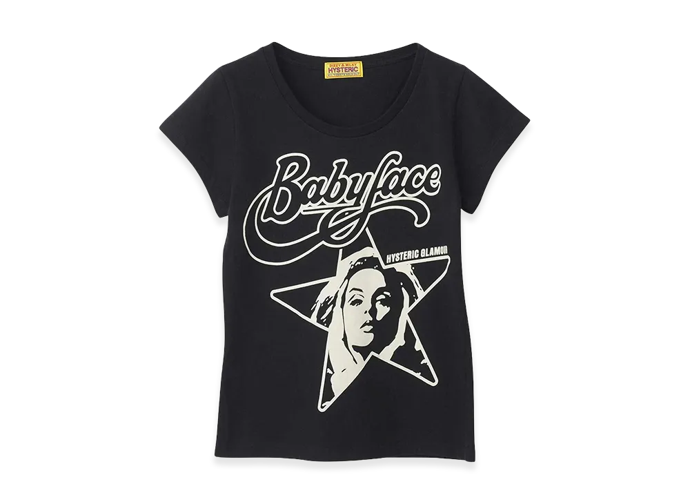 HYSTERIC GLAMOUR Women's Hysteric Babyface Star T-Shirt "Black"