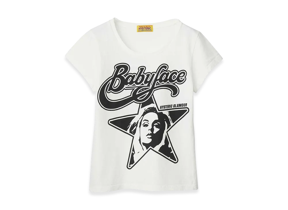HYSTERIC GLAMOUR Women's Hysteric Babyface Star T-Shirt "White"