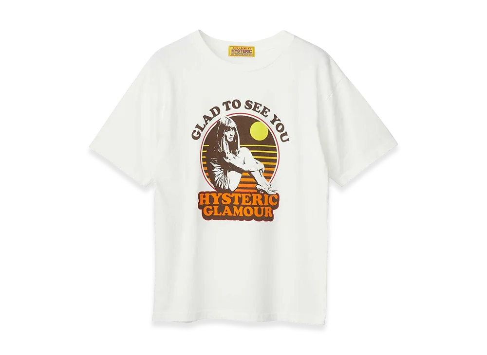 HYSTERIC GLAMOUR Women's Glad To See You T-Shirt "White"