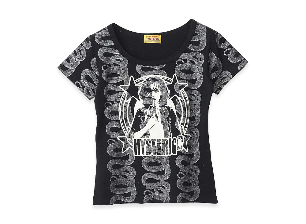 HYSTERIC GLAMOUR Women's Banana Girl Baby T-Shirt "Black"